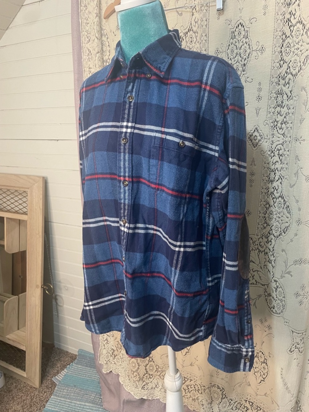 J.Crew: Slim Brushed Heather Elbow-Patch Shirt in Bold Plaid